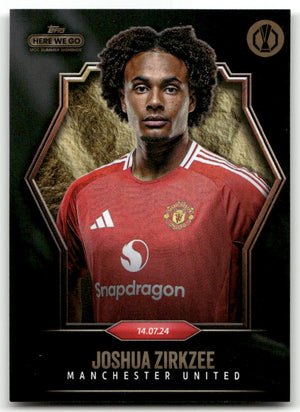 Fußball Joshua Zirkzee - 2024 Topps Here We Go UCC Summer Signings - Manchester United Trading Card Original