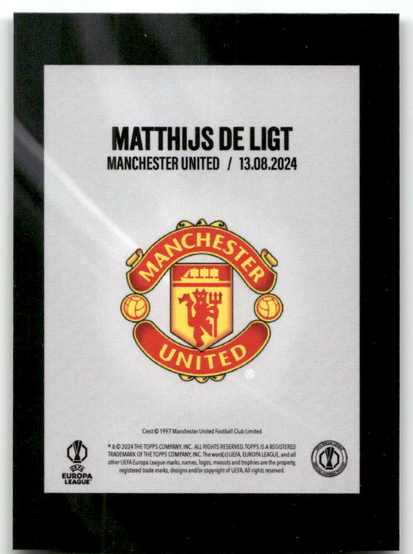 Fußball Matthijs de Ligt - 2024 Topps Here We Go UCC Summer Signings - Manchester United Trading Card Original