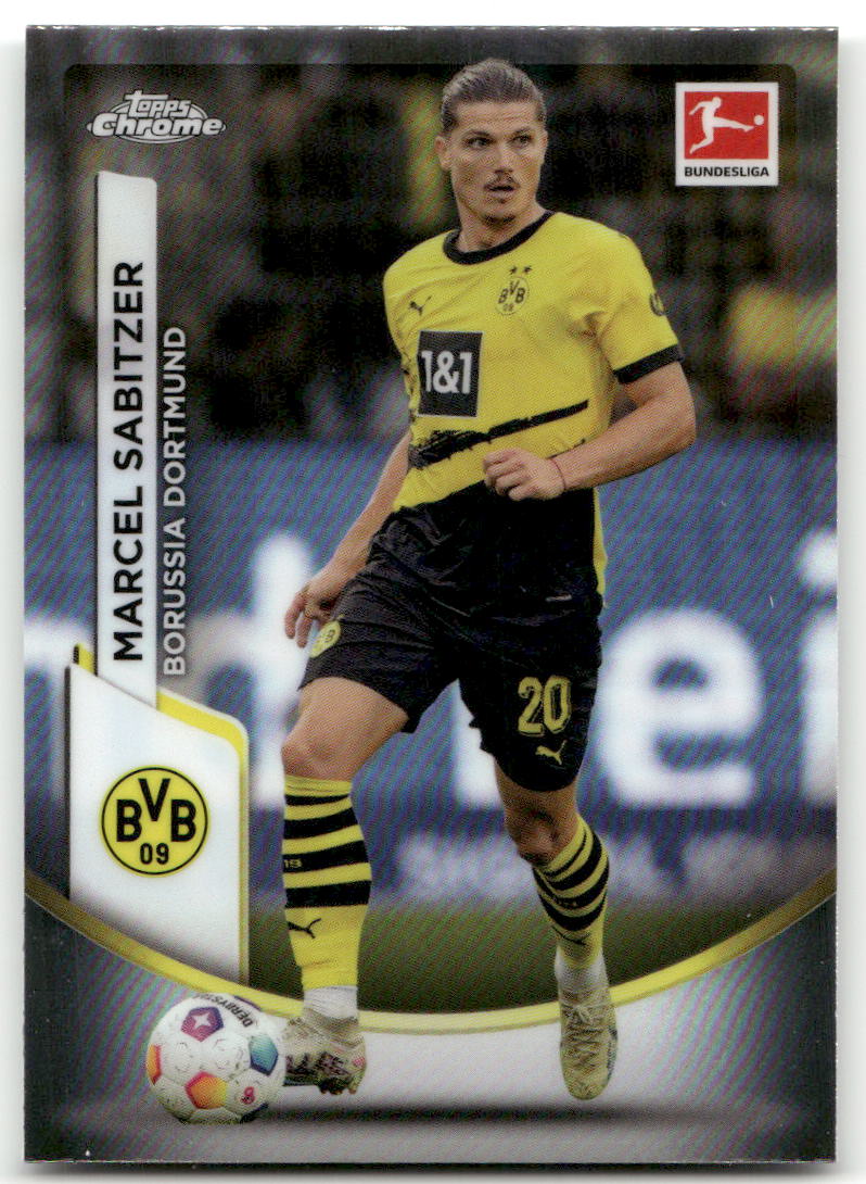 Fußball Marcel Sabitzer - 2023-24 Topps Chrome Bundesliga - Borussia Dortmund #24 Trading Card Original