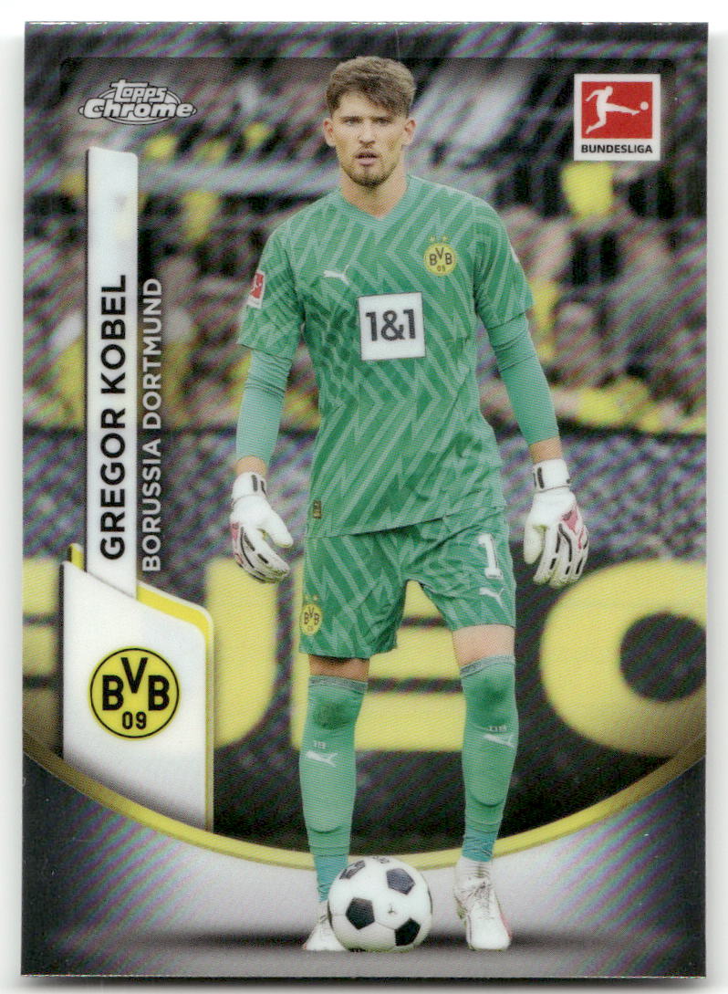 Fußball Gregor Kobel - 2023-24 Topps Chrome Bundesliga - Borussia Dortmund #22 Trading Card Original