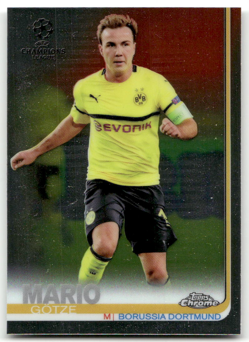 Fußball Mario Götze - 2019 Topps Chrome UEFA CL - Borussia Dortmund #41 Trading Card Original