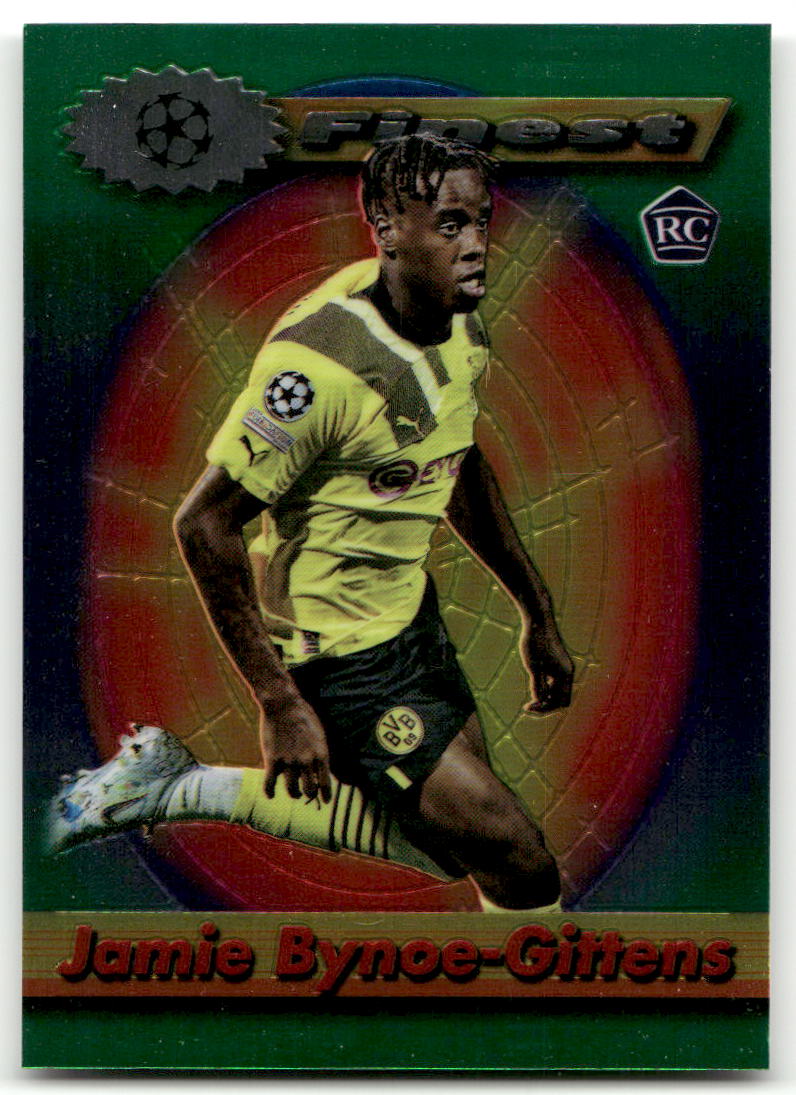 Fußball Jamie Bynoe-Gittens Rookie - 2023 Topps Finest UEFA CL - Borussia Dortmund #9 Trading Card Original
