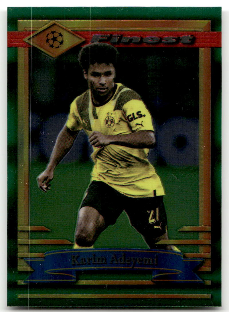 Fußball Karim Adeyemi - 2022-23 Topps Finest UEFA CL - Borussia Dortmund #40 Trading Card Original