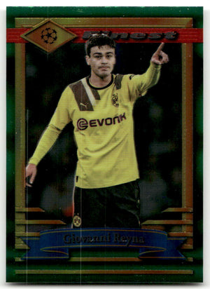 Fußball Giovanni Reyna - 2022-23 Topps Finest UEFA CL - Borussia Dortmund #48 Trading Card Original