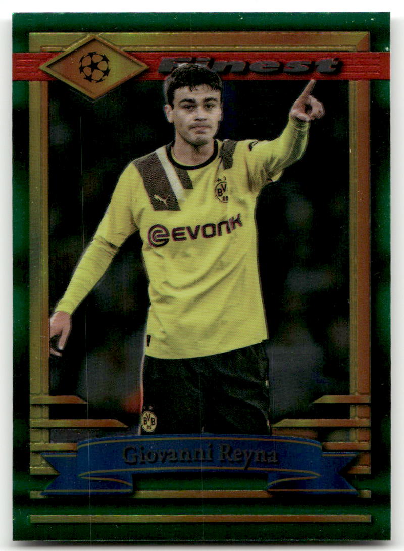 Fußball Giovanni Reyna - 2023 2022-23 Topps Finest UEFA CL - Borussia Dortmund #48 Trading Card Original