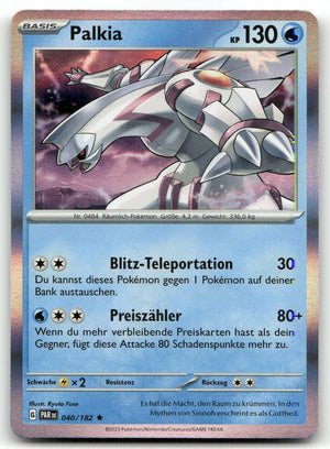 2023 Paradox Rift Palkia #040/182 Rare Holo Pokémon TCG