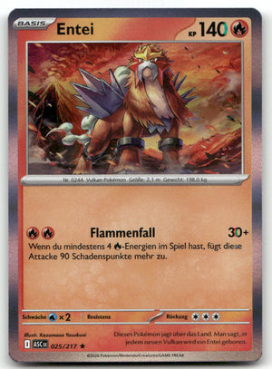 2026 Scarlet & Violet Astral Crown Entei #025/217 Rare Pokémon TCG