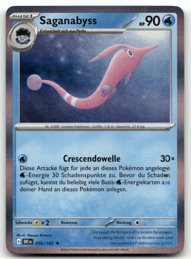 2025 Destined Rivals Saganabyss #056/182 Rare Pokémon TCG