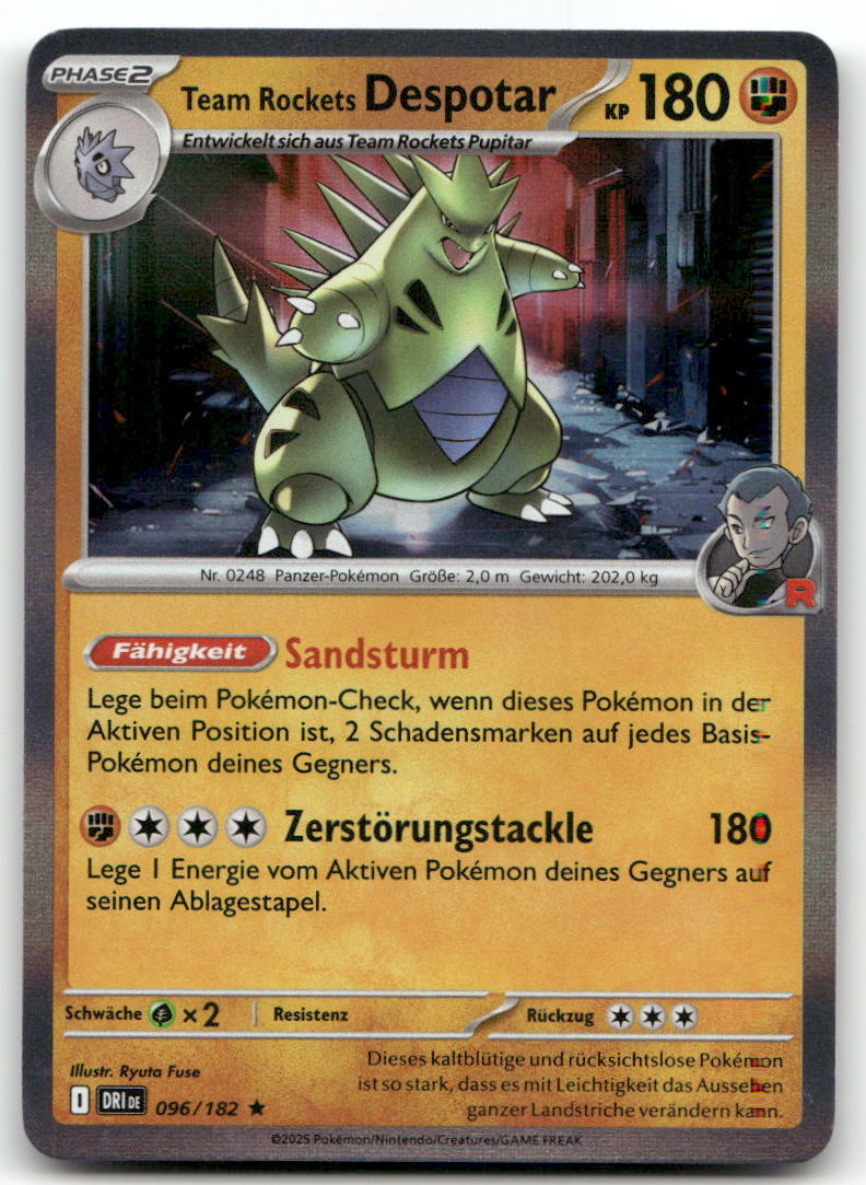 2025 DRI Team Rockets Despotar #096/182 Rare Pokémon TCG