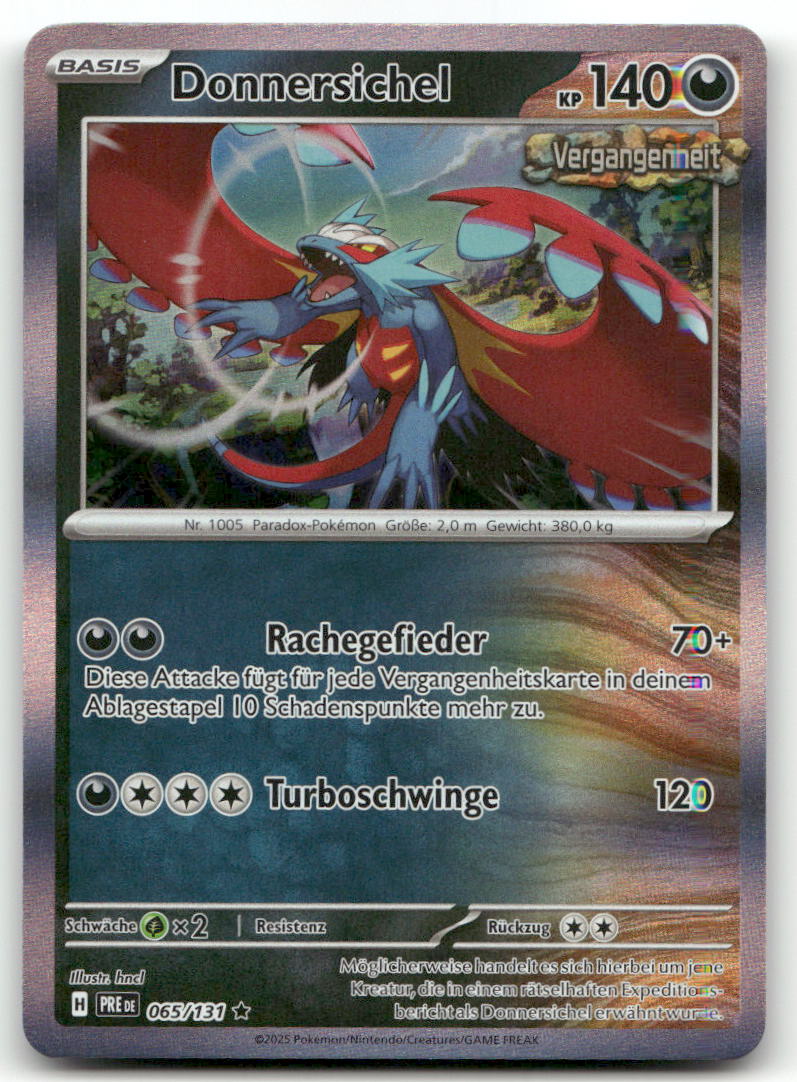 2025 PRE Donnersichel #065/131 Rare Pokémon TCG