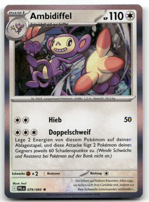 2025 Pokémon Pflanzliche Gefährten Ambidiffel #079/094 Rare Pokémon TCG