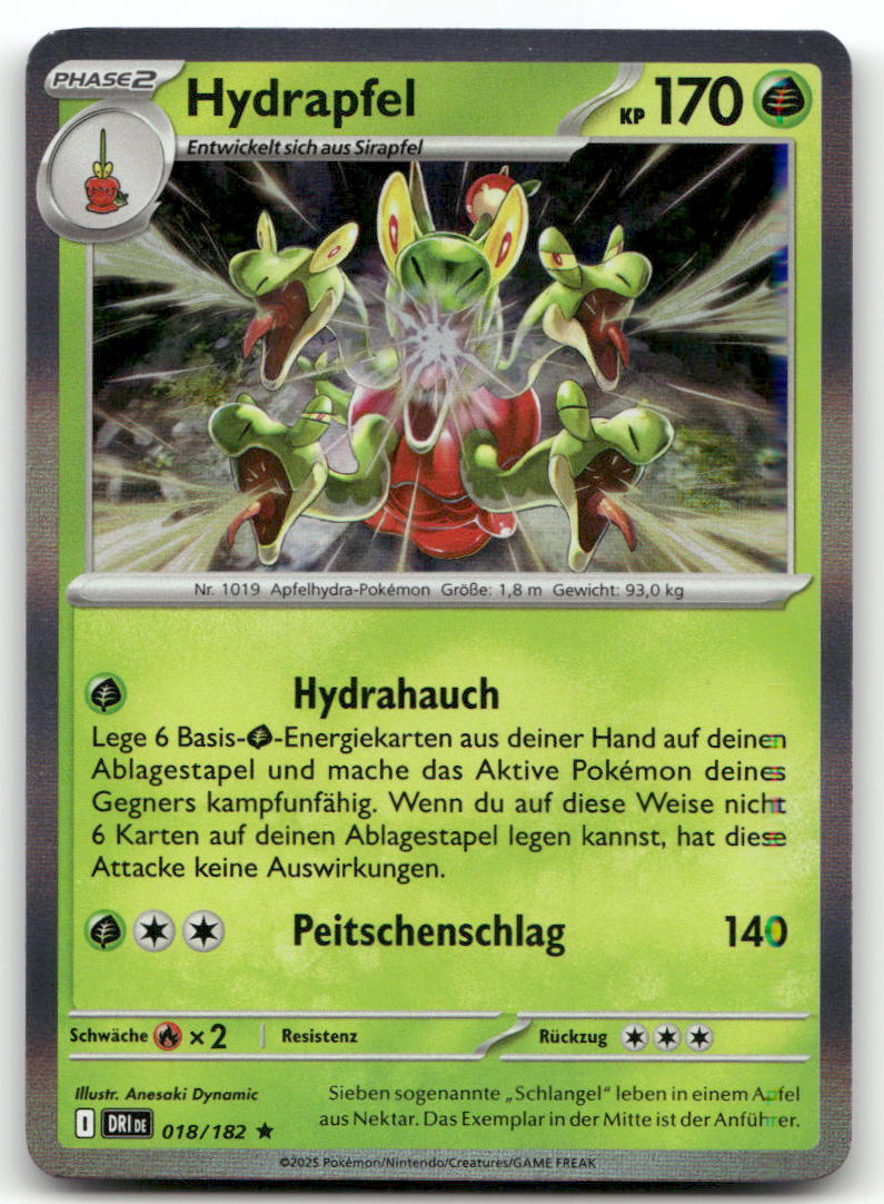 2025 Destinos Entrelazados / Destinies Intertwined (DRI DE) Hydrapfel #018/182 Rare Pokémon TCG