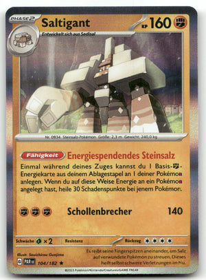 2023 Scarlet & Violet Paradox Rift Saltigant #104/182 Rare Pokémon TCG