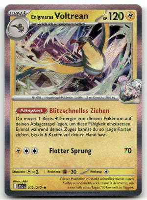 ASC Enigmaras Voltrean #072/217 Rare Holo Pokémon TCG