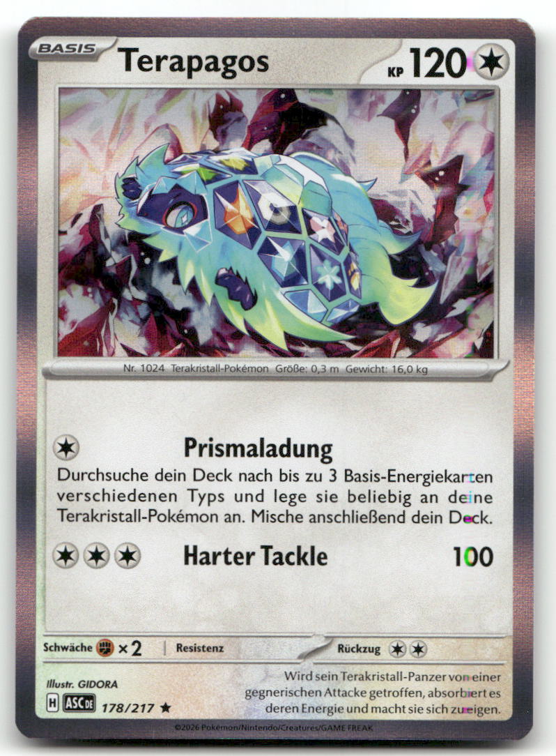 2026 ASC Terapagos #178/217 Rare Pokémon TCG