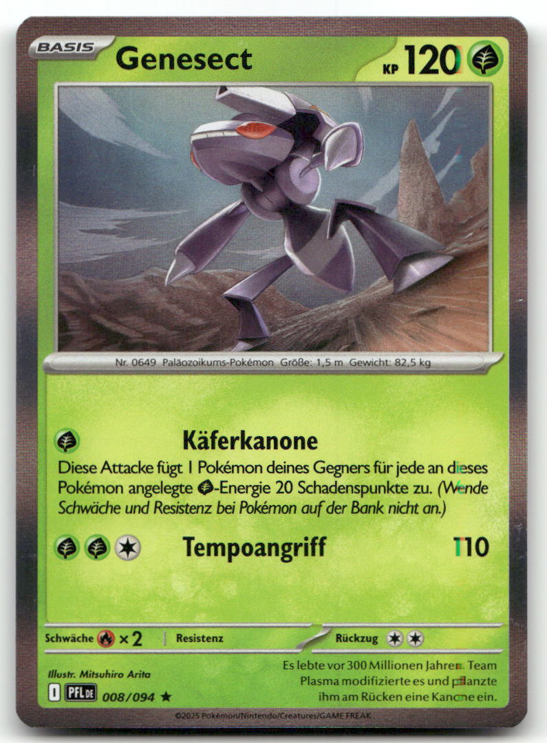 2025 Paldea Fates (PFL) Genesect #008/094 Rare Pokémon TCG