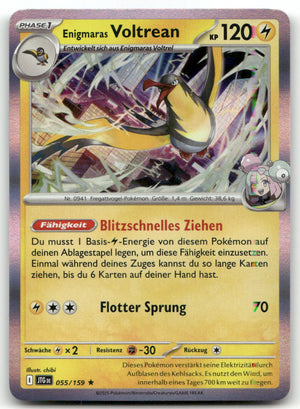 2025 Journey Together Enigmaras Voltrean #055/159 Rare Holo Pokémon TCG