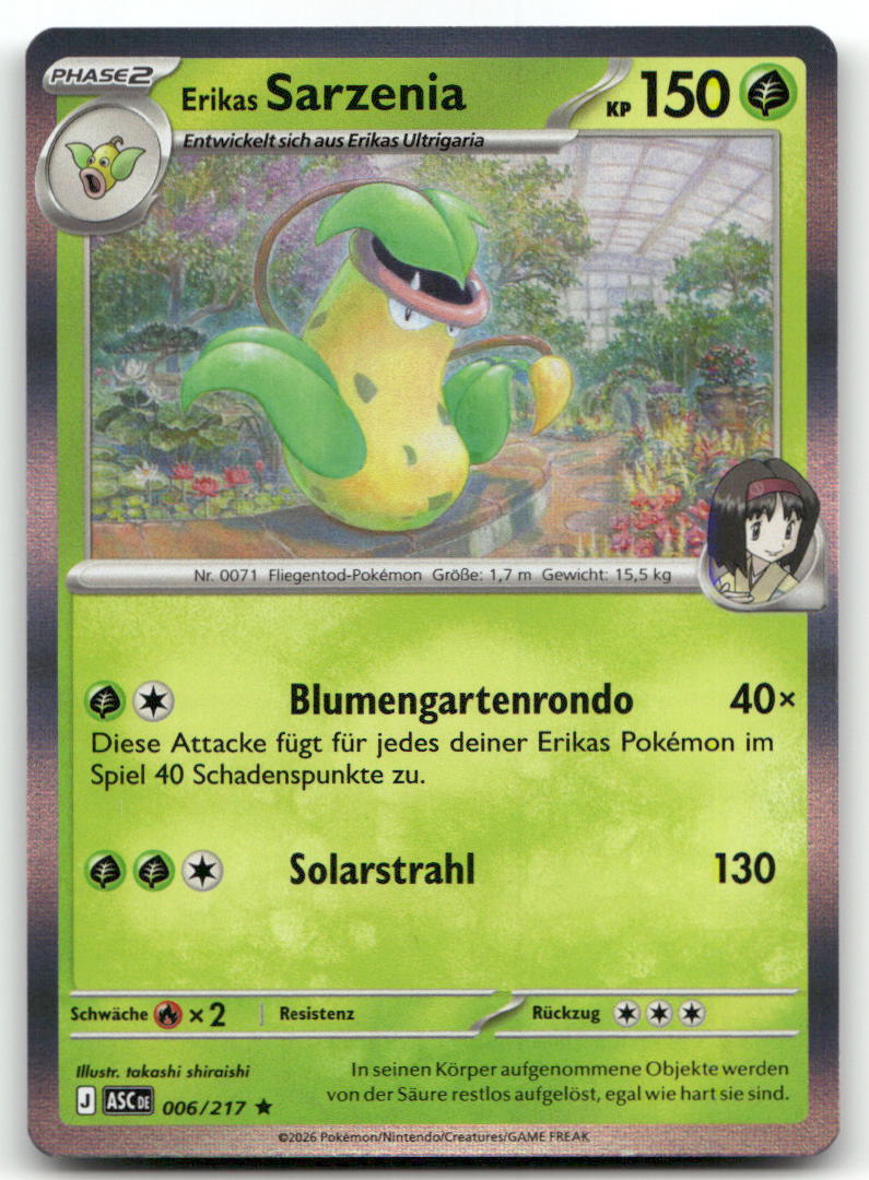 2026 ASC Erikas Sarzenia #006/217 Rare Pokémon TCG