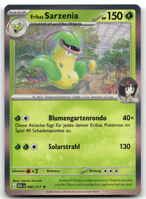 2026 ASC Erikas Sarzenia #006/217 Rare Pokémon TCG