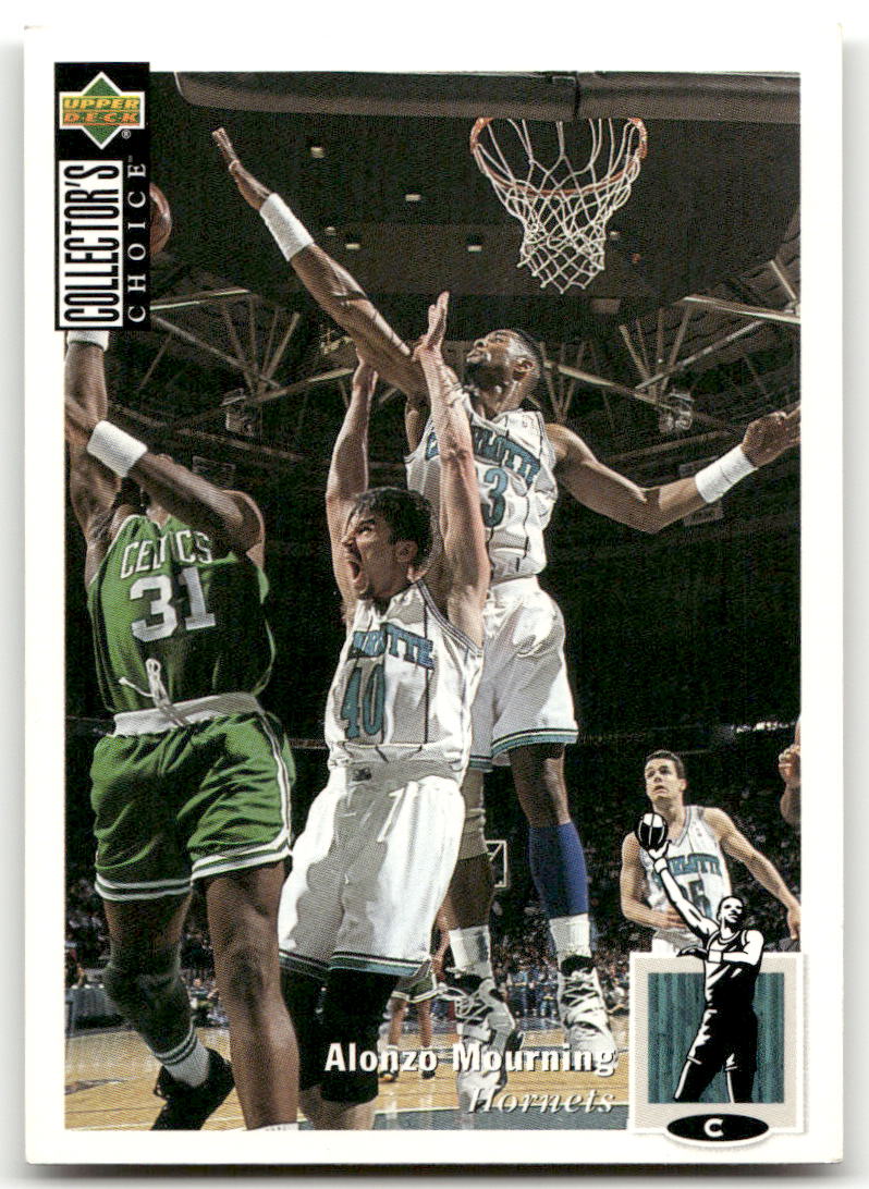 Basketball NBA Alonzo Mourning - 1994-95 Upper Deck Collector's Choice - Charlotte Hornets #133 Trading Card Original