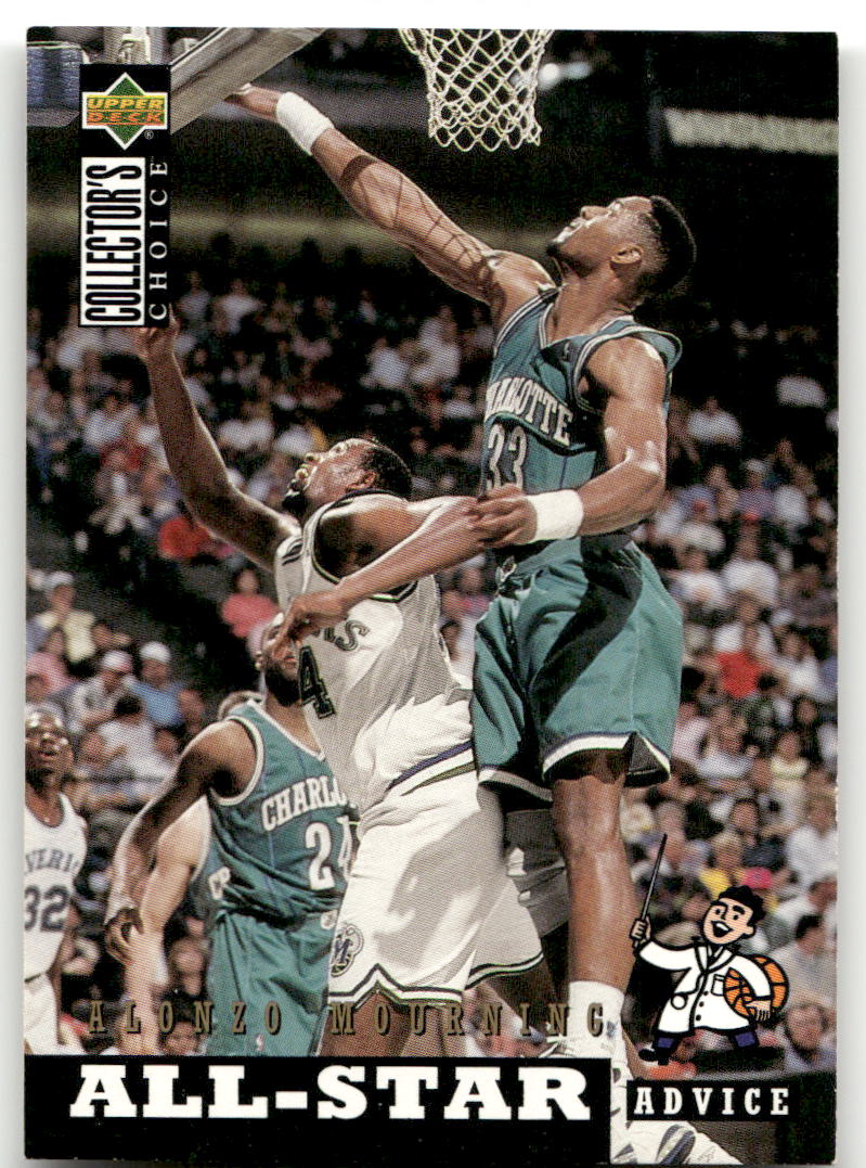 Basketball NBA Alonzo Mourning - 1994-95 Upper Deck Collector's Choice - Charlotte Hornets #194 Trading Card Original