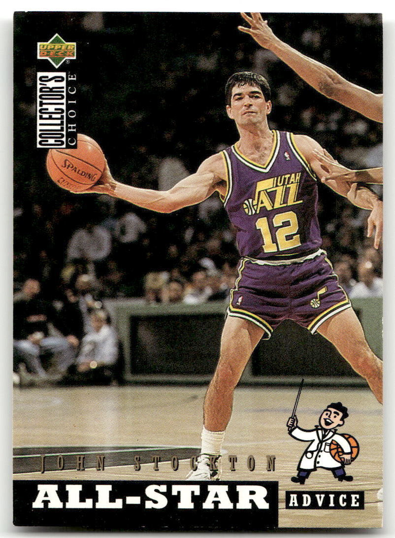 Basketball NBA John Stockton - 1994-95 Upper Deck Collector's Choice - Utah Jazz #196 Trading Card Original