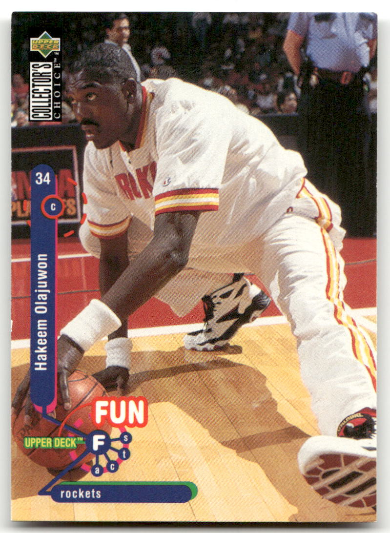 Basketball NBA Hakeem Olajuwon - 1995-96 Upper Deck Collector's Choice - Houston Rockets #175 Trading Card Original
