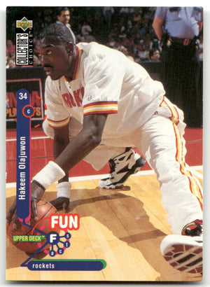 Basketball NBA Hakeem Olajuwon - 1995-96 Upper Deck Collector's Choice - Houston Rockets #175 Trading Card Original