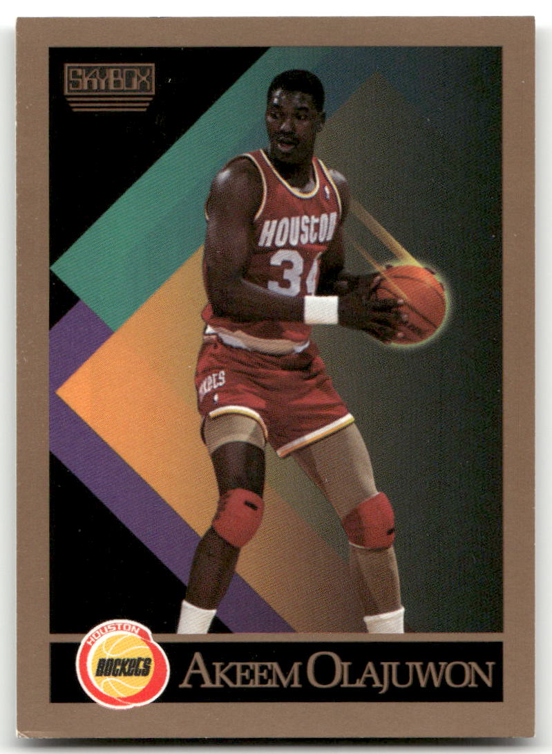 Basketball NBA Akeem Olajuwon - 1990-91 SkyBox - Houston Rockets #110 Trading Card Original