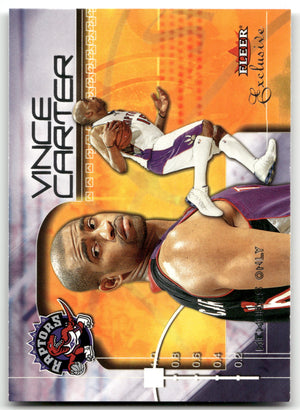 Basketball NBA Vince Carter - 2001-02 Fleer Exclusive - Toronto Raptors #105 Trading Card Original