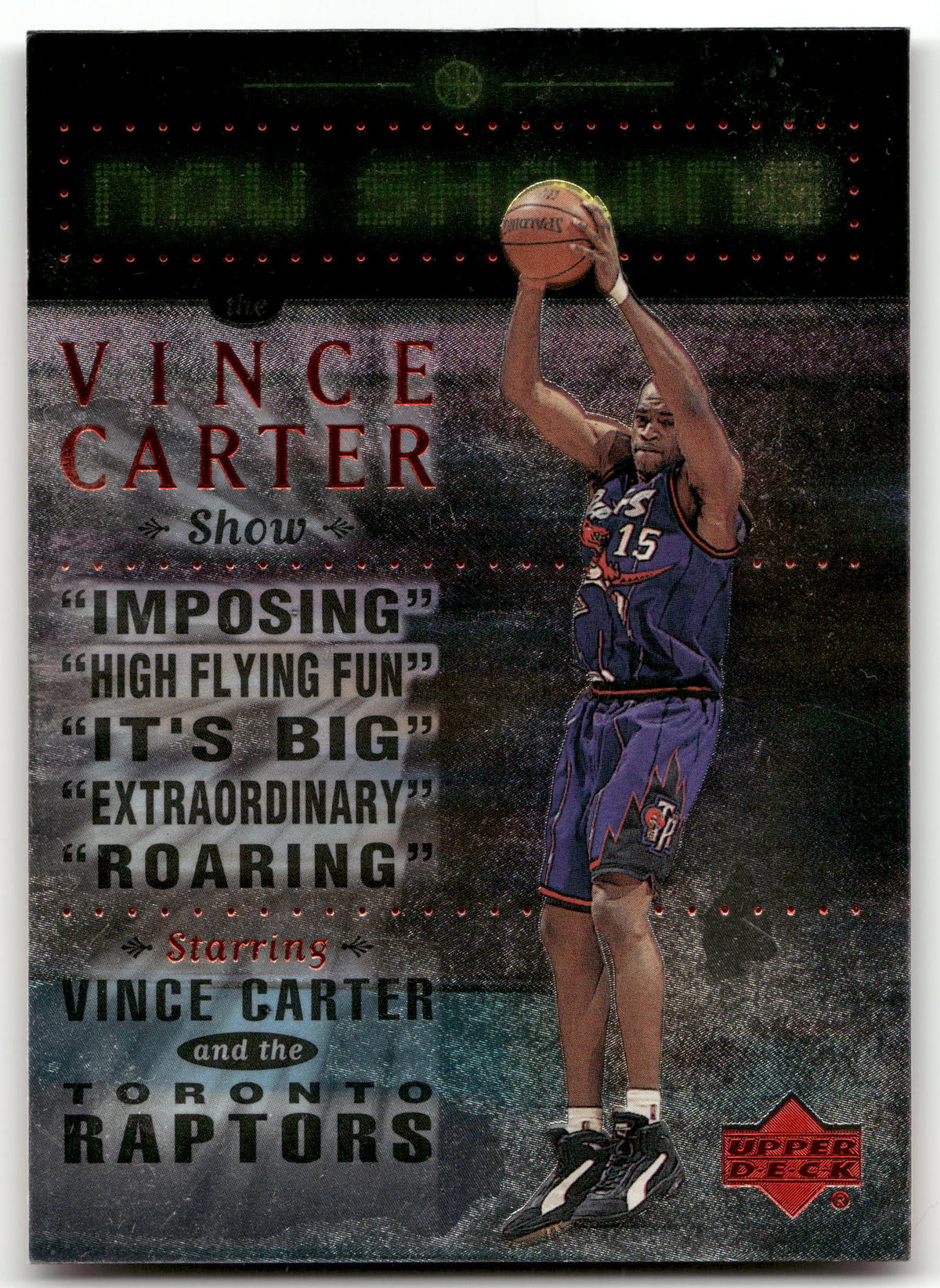 Basketball NBA Vince Carter - 1999-00 Upper Deck Now Showing - Toronto Raptors #NS26 Trading Card Original