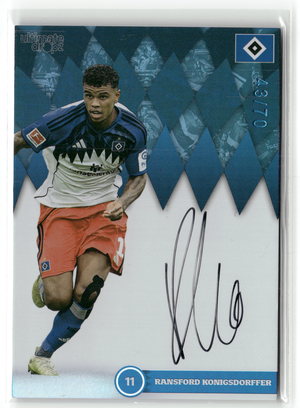 Fußball Ransford Konigsdorffer - 2025 Ultimate Dropz HSV - On-Card Auto /70 - Hamburger SV Trading Card Original