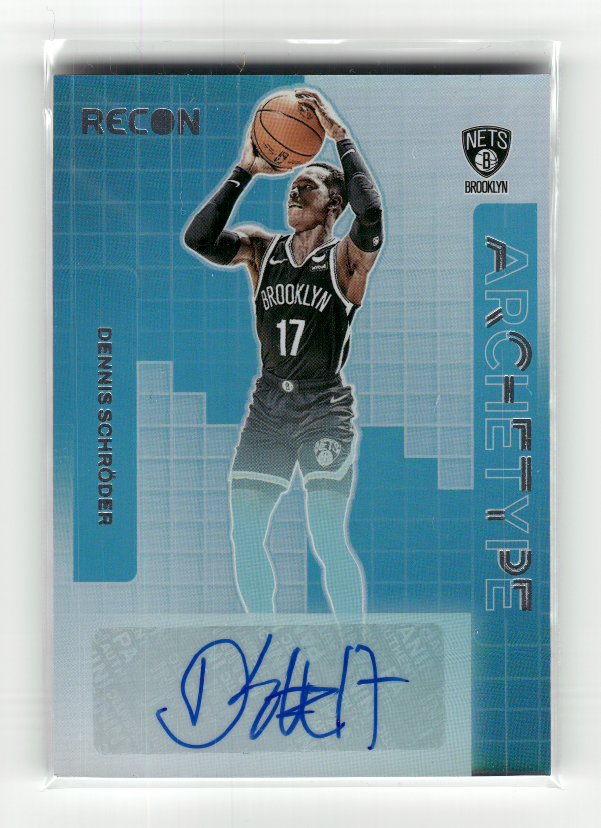 Basketball NBA Dennis Schröder - 2023-24 Panini Recon Basketball - Blue Auto - Brooklyn Nets #AS-DEN Trading Card Original