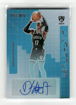 Basketball NBA Dennis Schröder - 2023-24 Panini Recon Basketball - Blue Auto - Brooklyn Nets #AS-DEN Trading Card Original