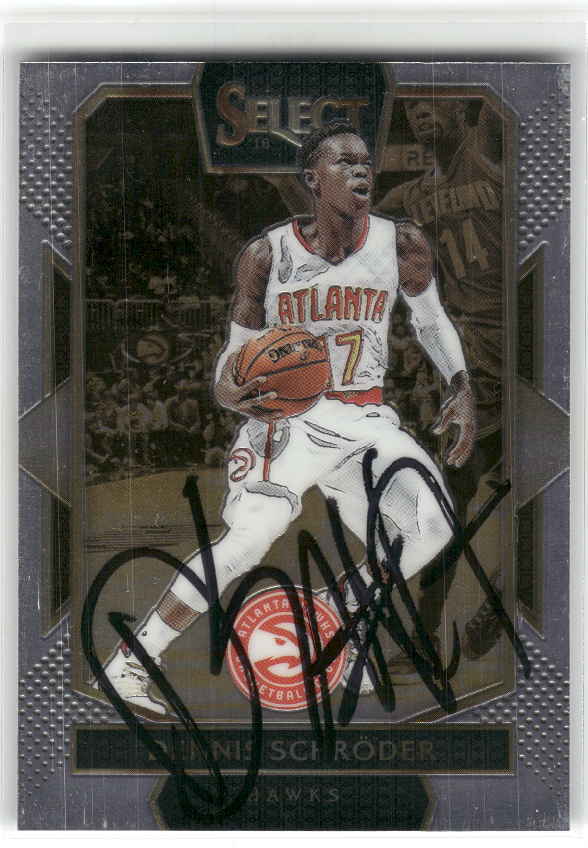 Basketball NBA Dennis Schröder - 2016-17 Panini Select Basketball - In-Person Auto - Atlanta Hawks #213 Trading Card Original