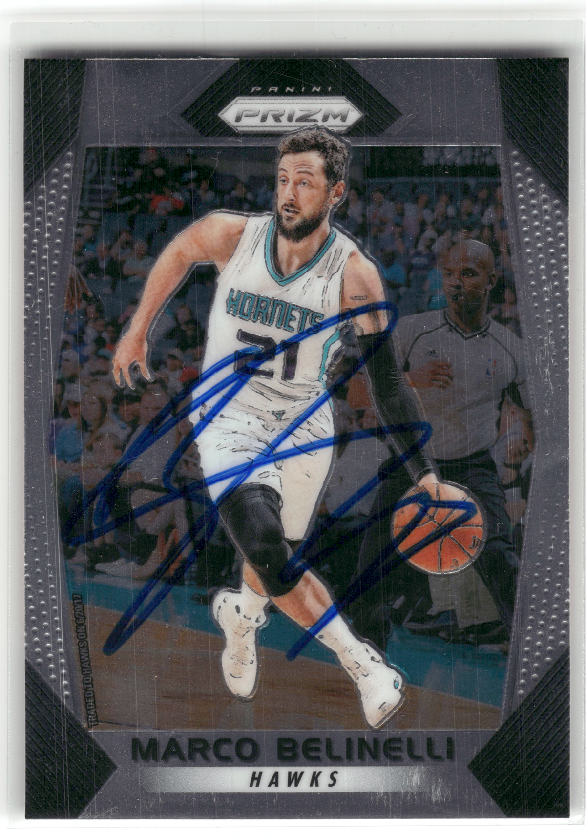 Basketball NBA Marco Belinelli - 2017-18 Panini Prizm Basketball - In-Person On Card Auto - Atlanta Hawks #106 Trading Card Original