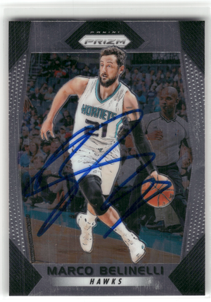Basketball NBA Marco Belinelli - 2017-18 Panini Prizm Basketball - In-Person On Card Auto - Atlanta Hawks #106 Trading Card Original
