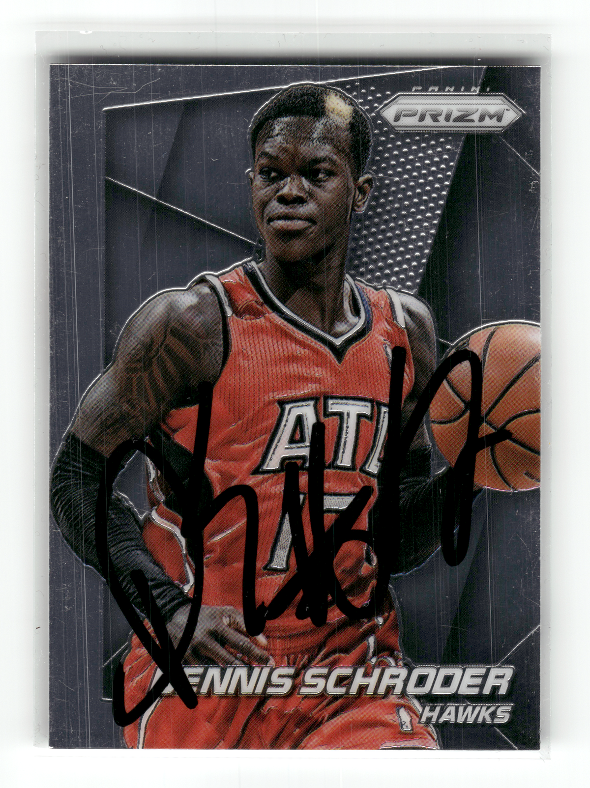 Basketball NBA Dennis Schroder - 2014-15 Panini Prizm Basketball - In-Person On Card Auto - Atlanta Hawks #71 Trading Card Original