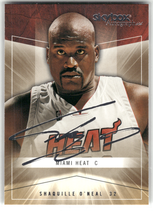 Basketball NBA Shaquille O'Neal - 2004-05 Skybox Autographics NBA - Printed Facsimile Auto - Miami Heat #10 Trading Card Original
