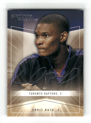 Basketball NBA Chris Bosh - 2004-05 Skybox Autographics - Printed Facsimile Auto - Toronto Raptors #8 Trading Card Original