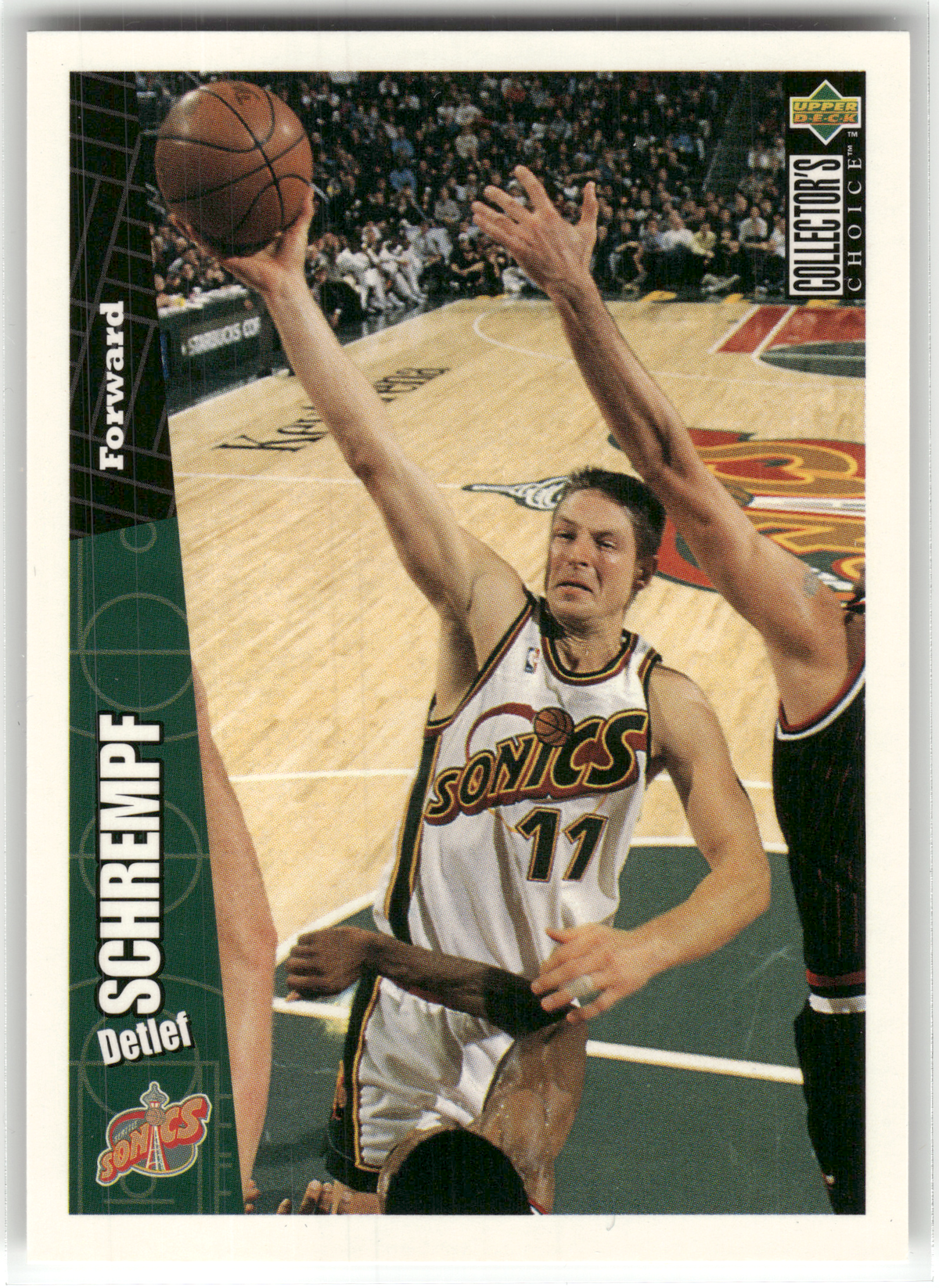Basketball NBA Detlef Schrempf - 1996-97 Upper Deck Collector's Choice - Seattle SuperSonics #145 Trading Card Original