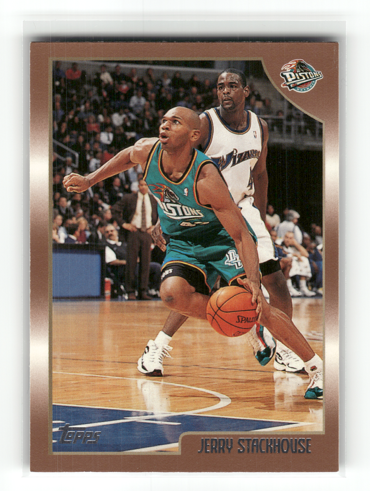 Basketball NBA Jerry Stackhouse - 1998-99 Topps - Detroit Pistons #10 Trading Card Original