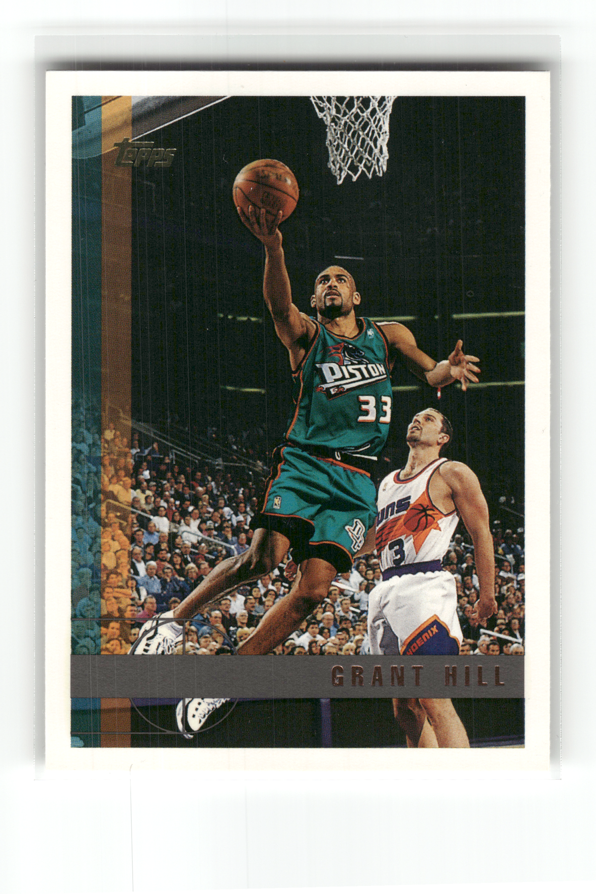 Basketball NBA Grant Hill - 1997 Topps NBA - Detroit Pistons #29 Trading Card Original