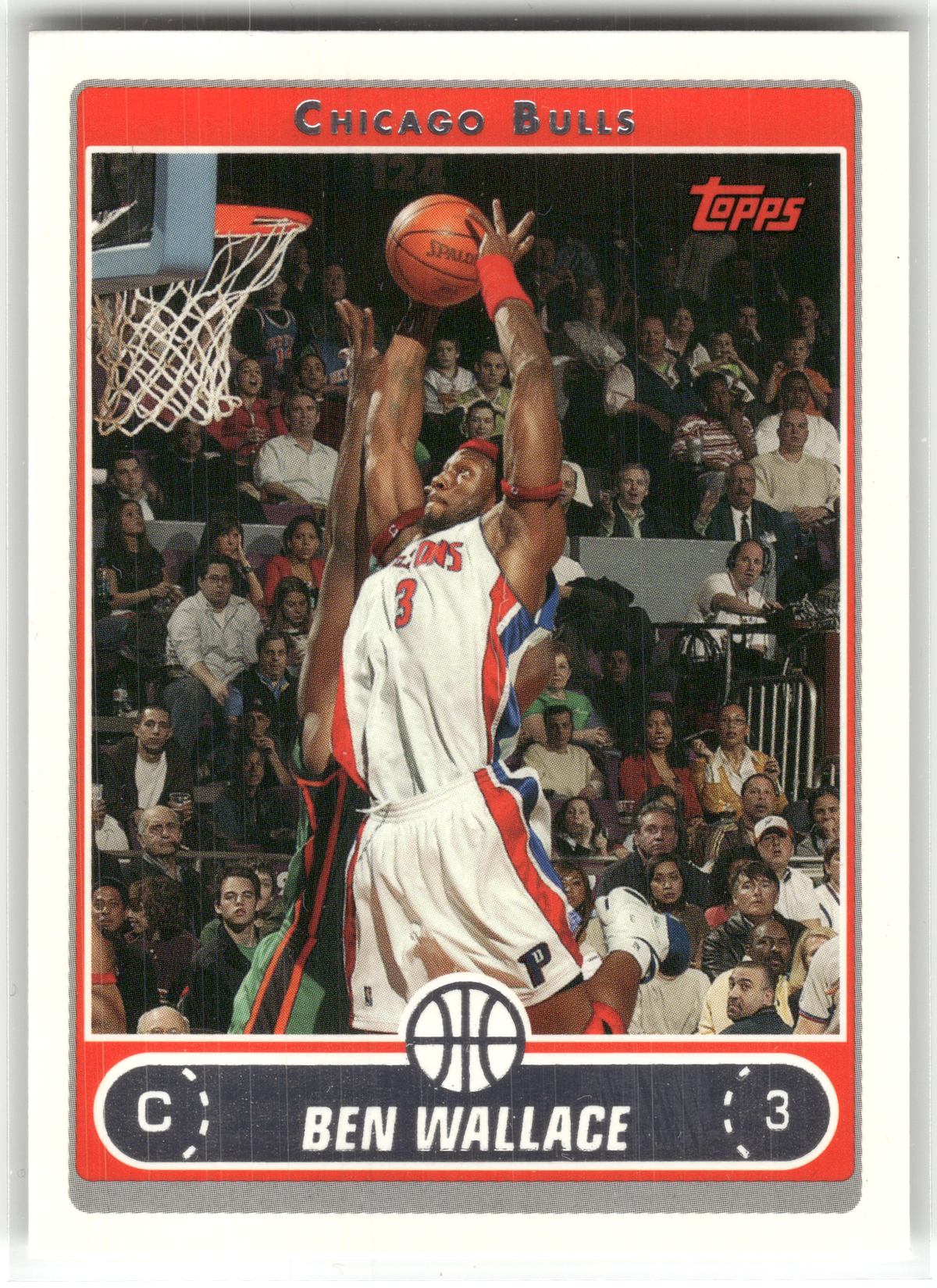 Basketball NBA Ben Wallace - 2006-07 Topps - Chicago Bulls #101 Trading Card Original