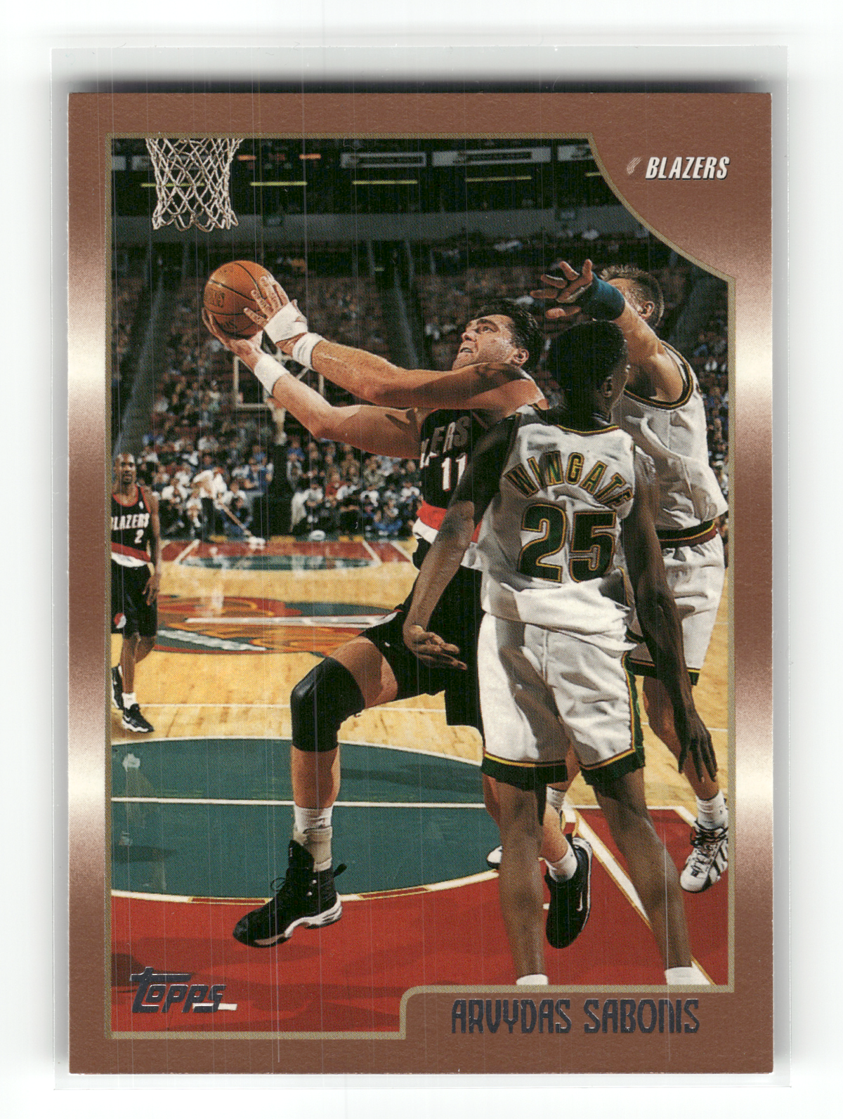 Basketball NBA Arvydas Sabonis - 1998 Topps - Portland Trail Blazers #16 Trading Card Original