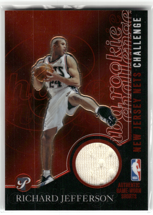 Basketball NBA Richard Jefferson - 2003-04 Topps Pristine Basketball - Game-Worn Shorts - New Jersey Nets #PC-RJ Trading Card Original