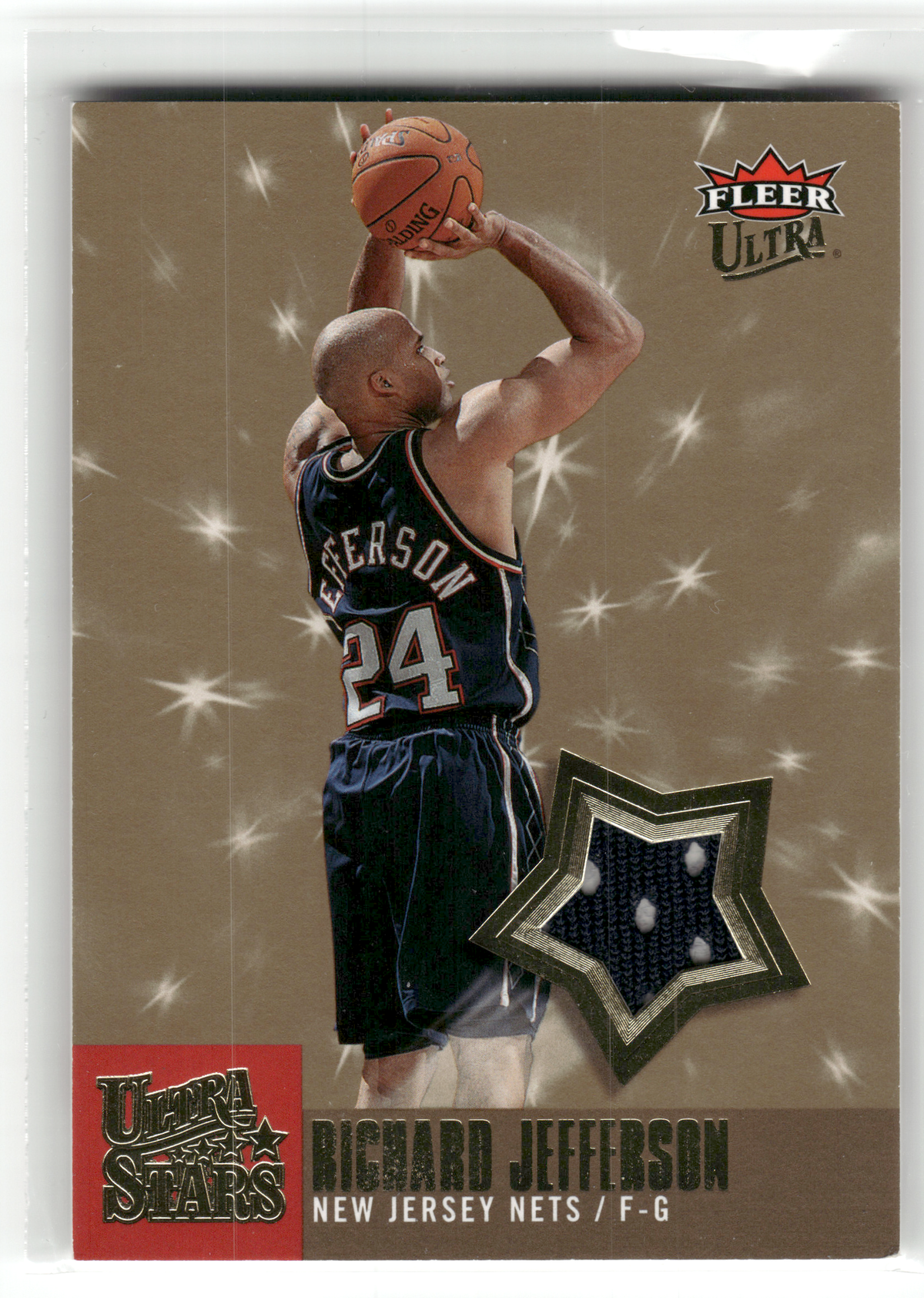 Basketball NBA Richard Jefferson - 2007-08 NBA Fleer Ultra - Game-Used - New Jersey Nets #US-18 Trading Card Original