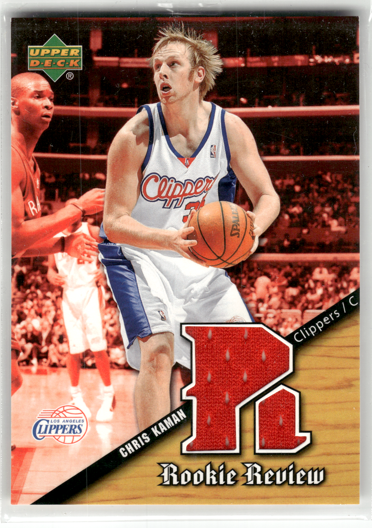 Basketball NBA Chris Kaman - 2004 Upper Deck Rookie Review - Event-Worn (Rookie Photo Shoot) - Los Angeles Clippers #RR-CK Trading Card Original