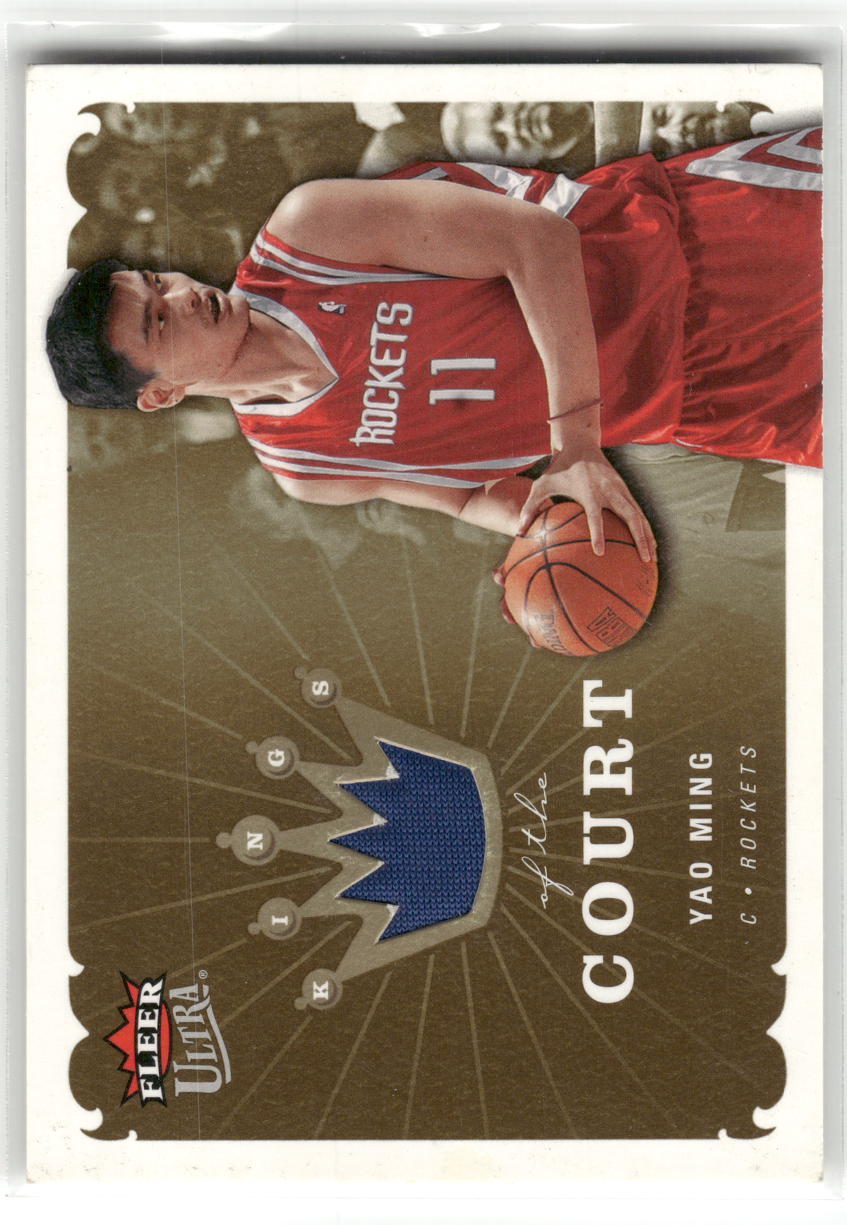 Basketball NBA Yao Ming - 2006-07 Fleer Ultra Kings of the Court - Game-Used - Houston Rockets #KK-YM Trading Card Original