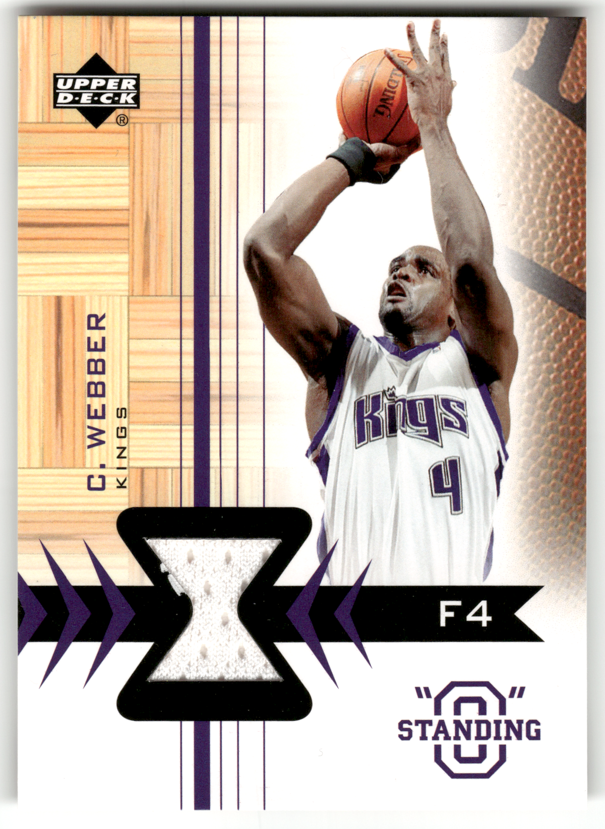 Basketball NBA Chris Webber - 2003 Upper Deck "O" Standing - Game-Used Relic - Sacramento Kings #CW-PH Trading Card Original